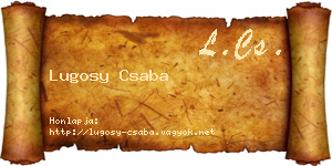 Lugosy Csaba névjegykártya